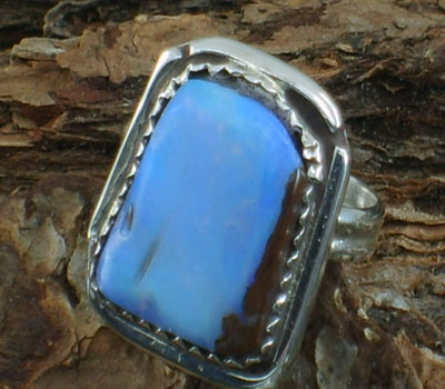 Native American Navajo Opal Ring - sz 6.5